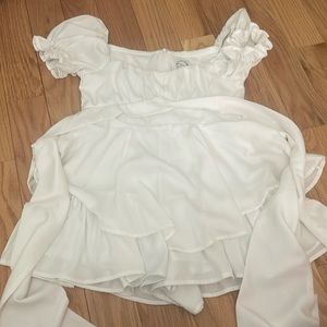 Romper ties in the back